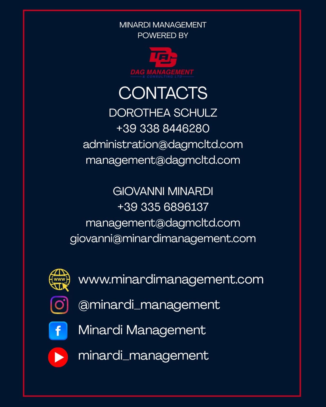 Minardi Management Facebook ad