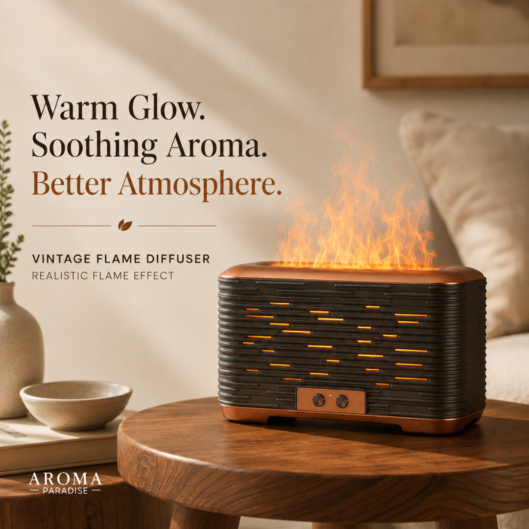 Aroma Paradise Facebook ad: Warm Glow. Soothing Aroma.
