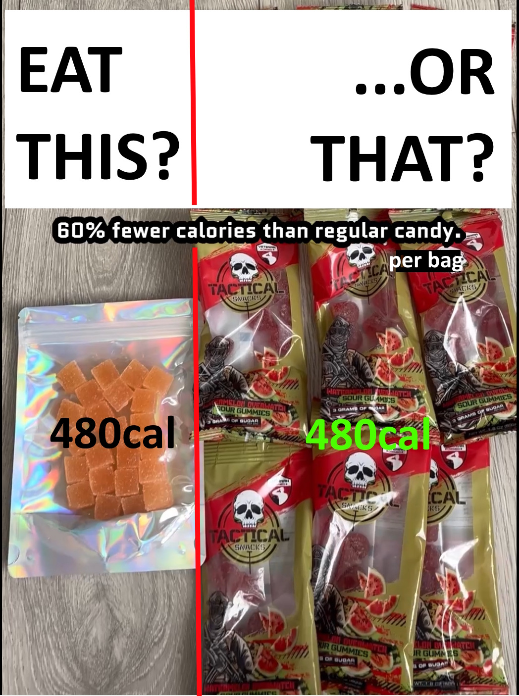 Tactical Snacks Facebook ad