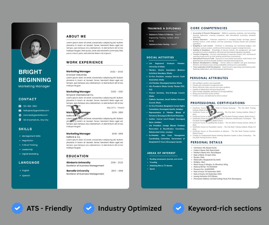 Bright Beginning Facebook ad: একটা পারফেক্ট CV/Resume আপনার ক্যারিয়ার বদলে দিতে পারে!