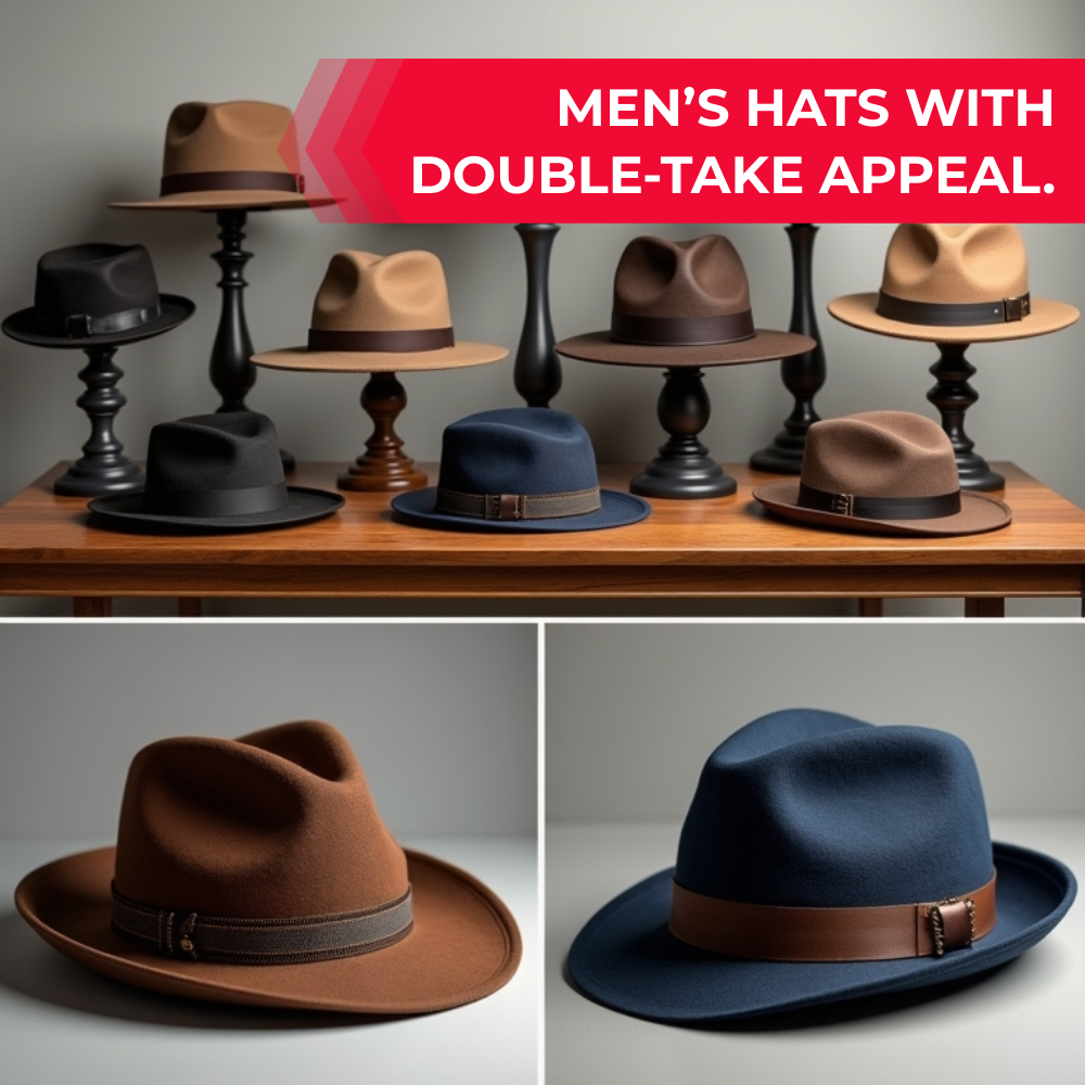 SwiftResults Impulse Facebook ad: Men’s Hat Discount Deals.