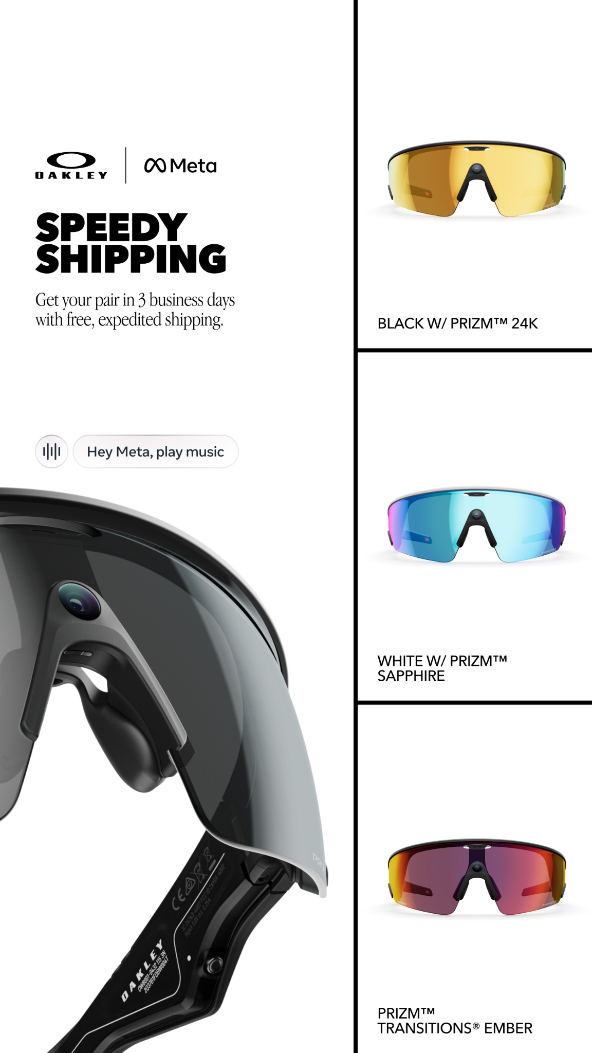 Oakley Meta Facebook ad
