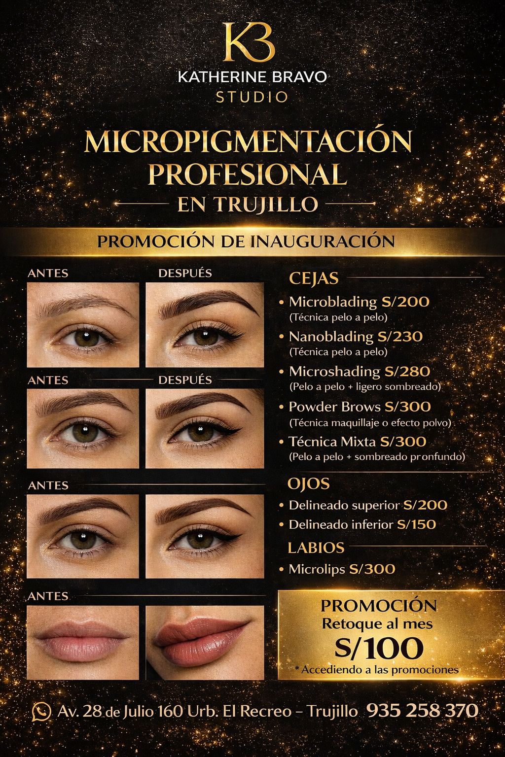Katherine Bravo Studio PMU Facebook ad