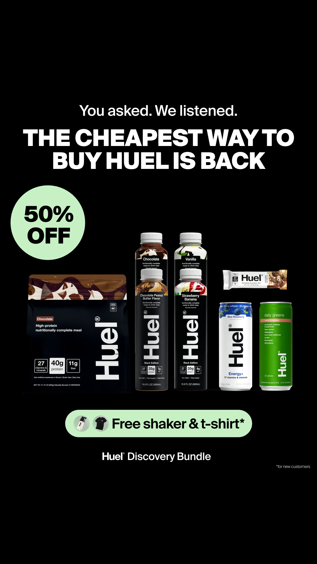 Huel Facebook ad