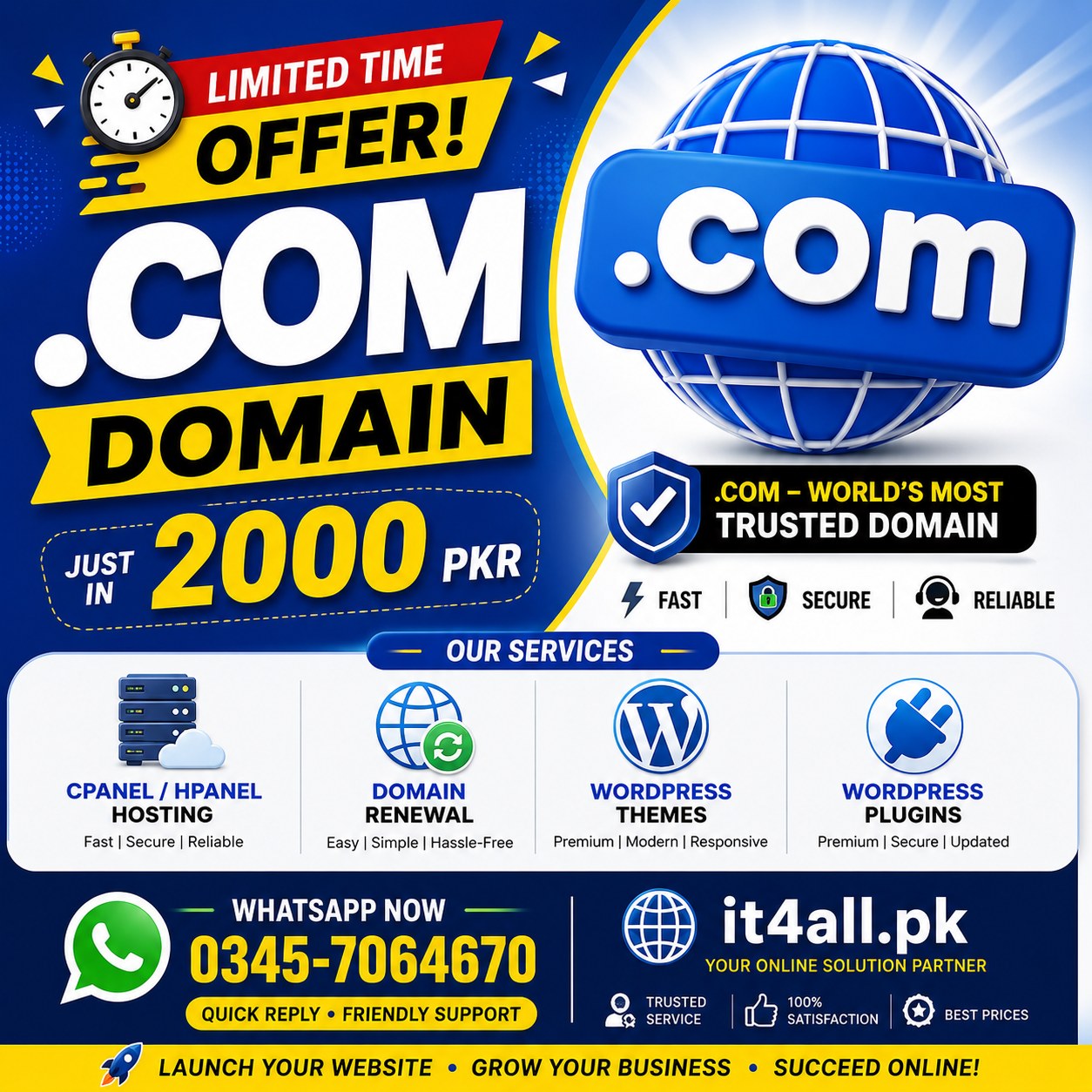 It4all Facebook ad: Professional Web Solutions in Pakistan