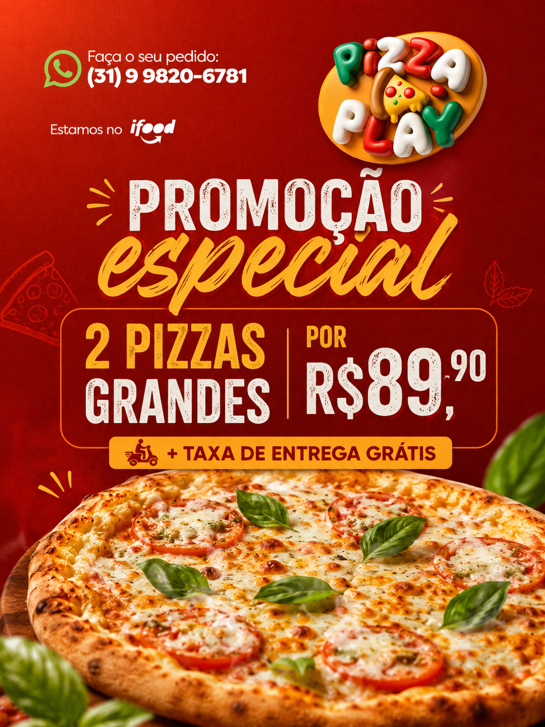 Pizza Play Ipatinga Facebook ad: Pizza Play