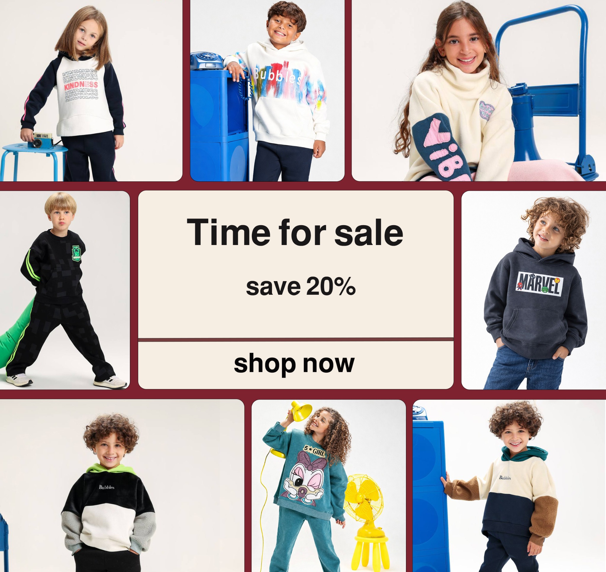 Bubbles kids wear Facebook ad
