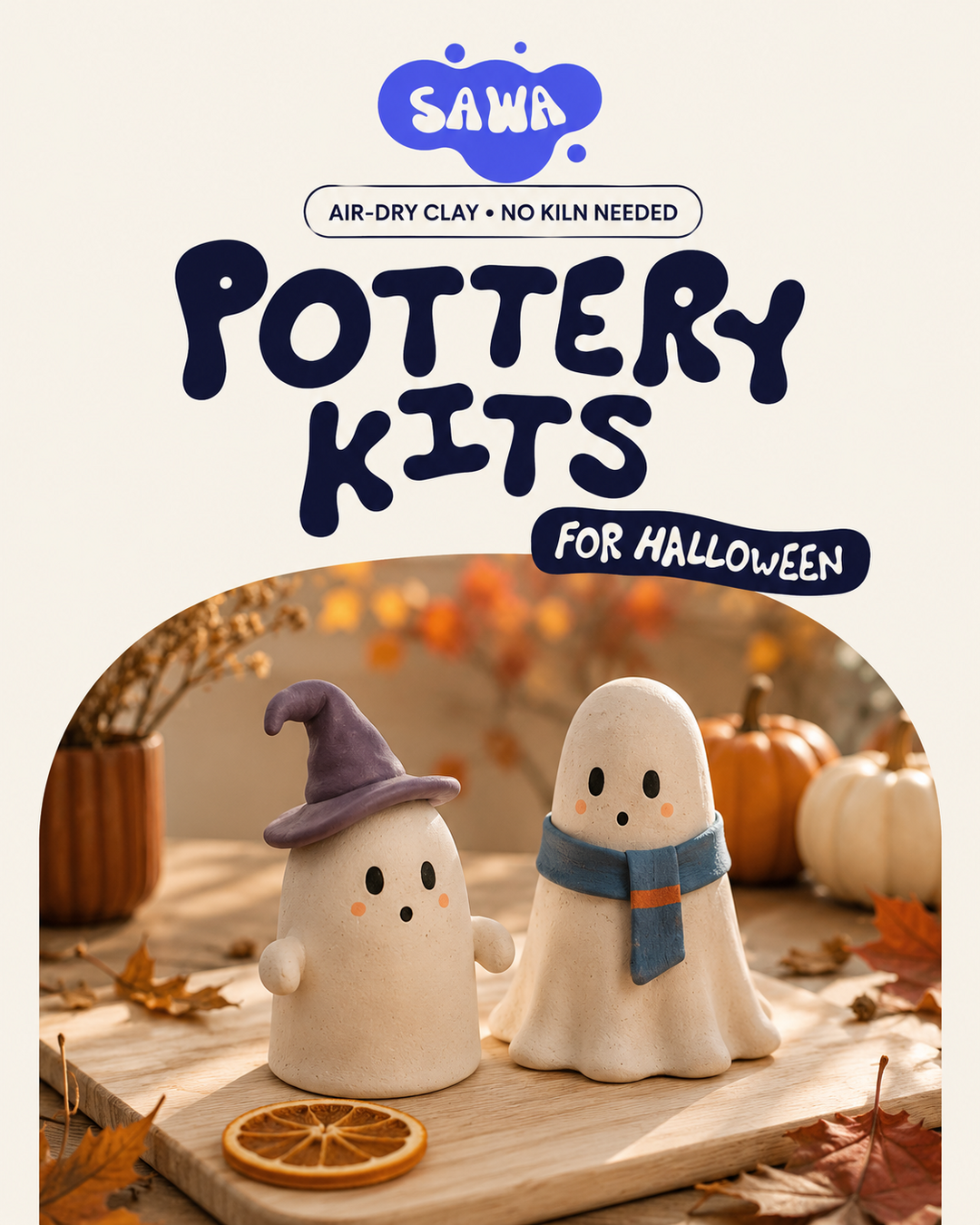 SAWA Studio Facebook ad: Make Your Own Little Ghosts