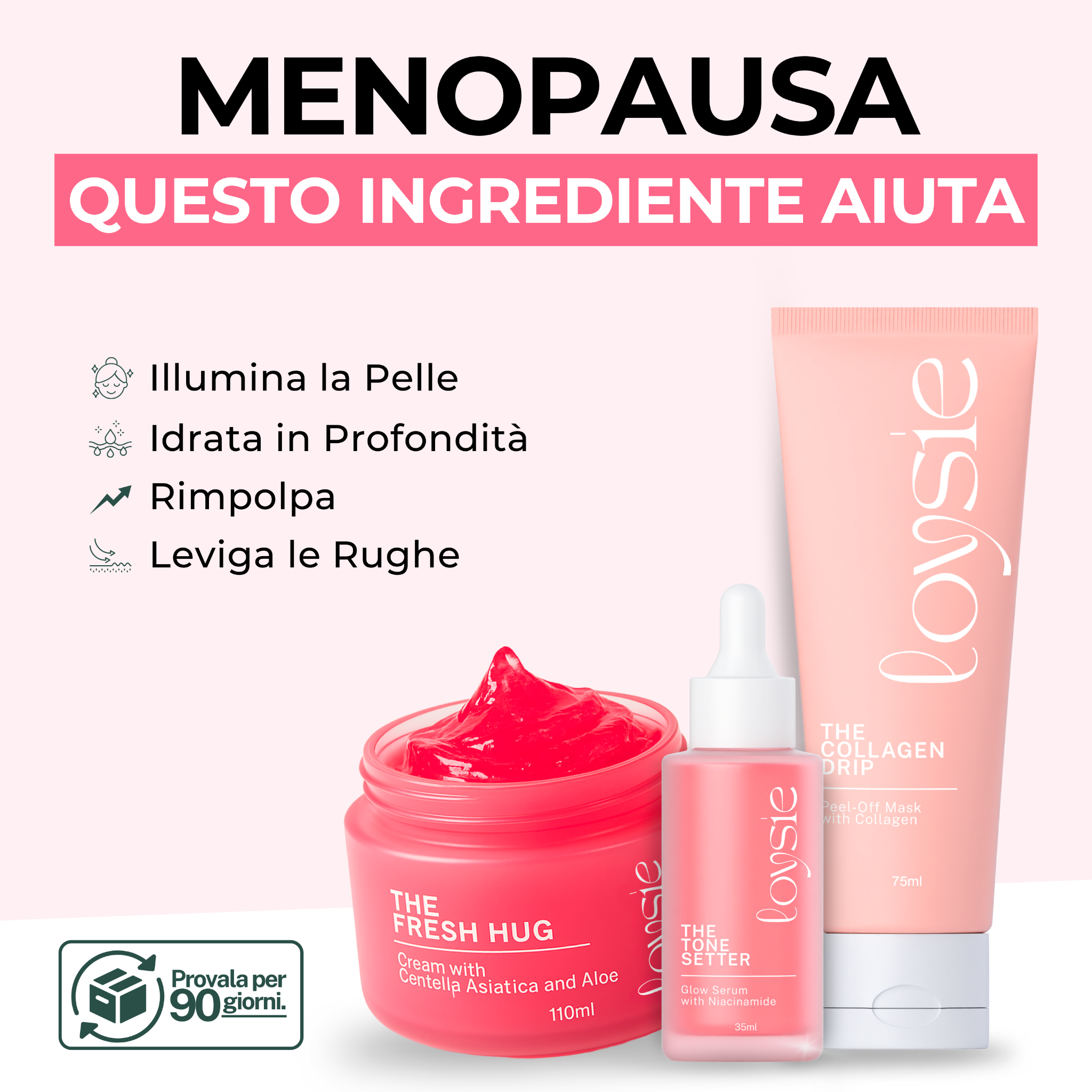 Loysie Facebook ad: Pelle Giovane o Rimborso