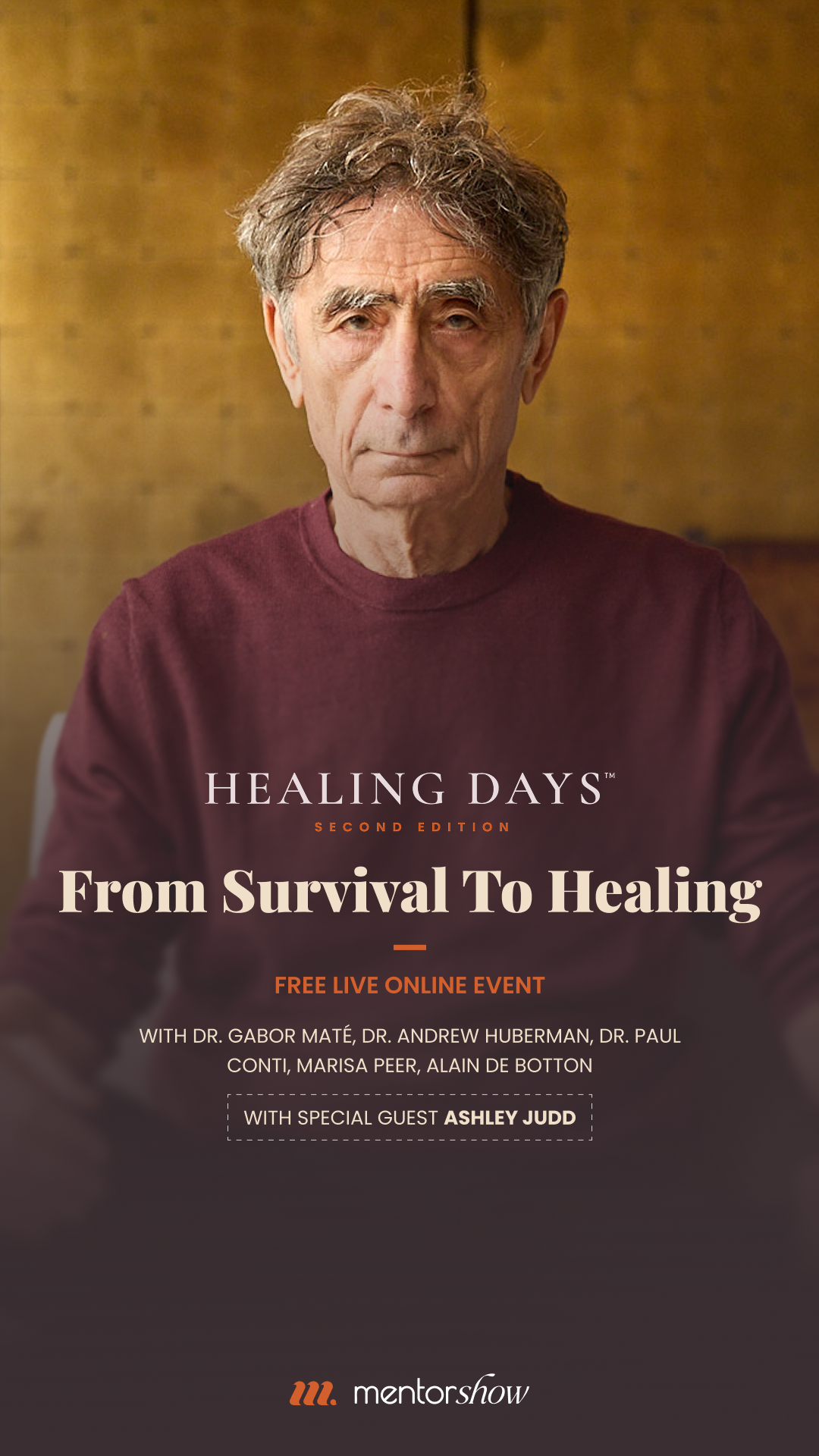 Gabor Maté Facebook ad: New LIVE - Healing Days