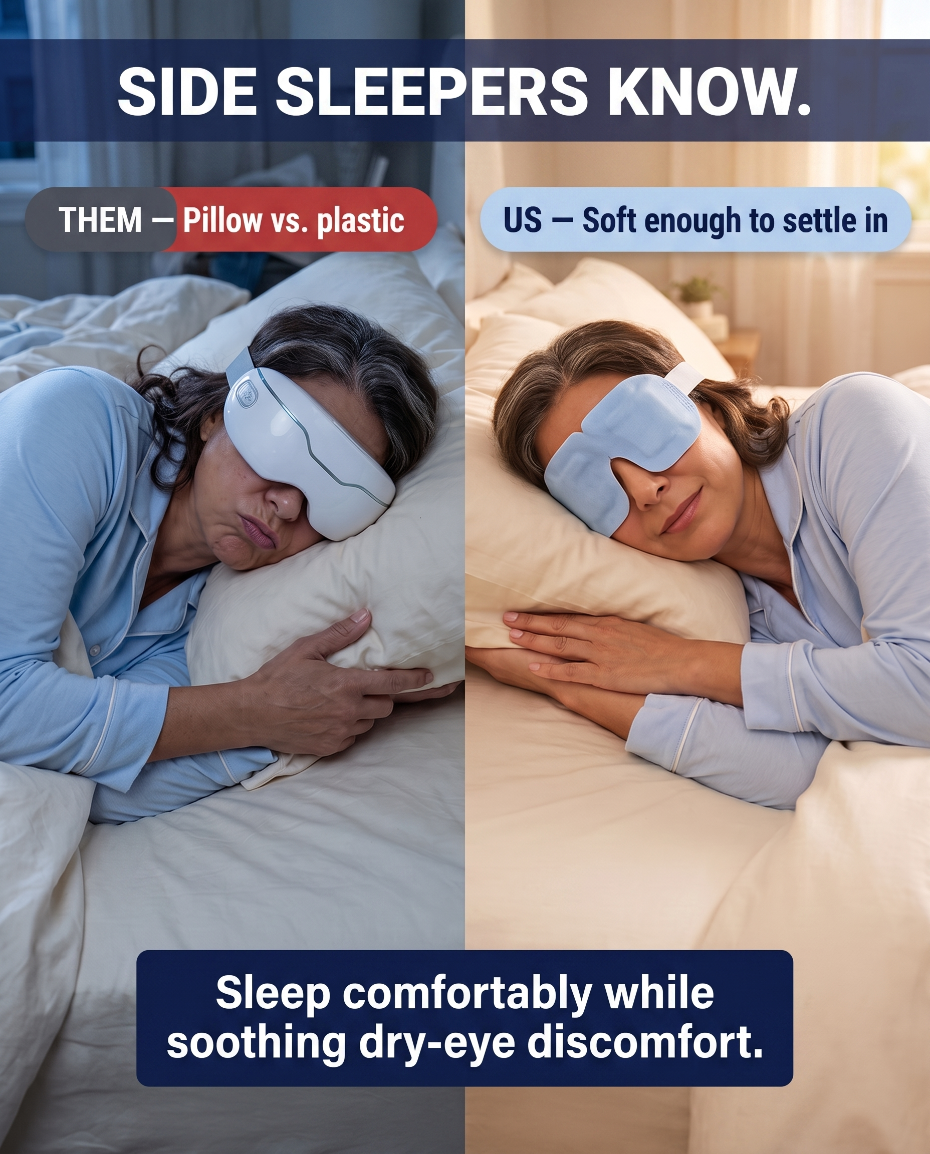 Novlora Facebook ad: Side sleepers know