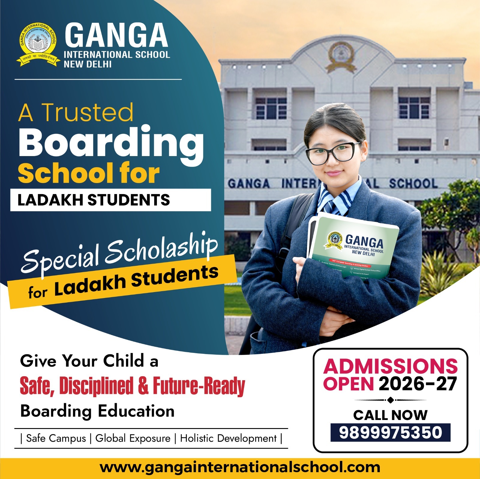 Ganga International School, Hiran Kudna Facebook ad: Admission Open 2026-27!