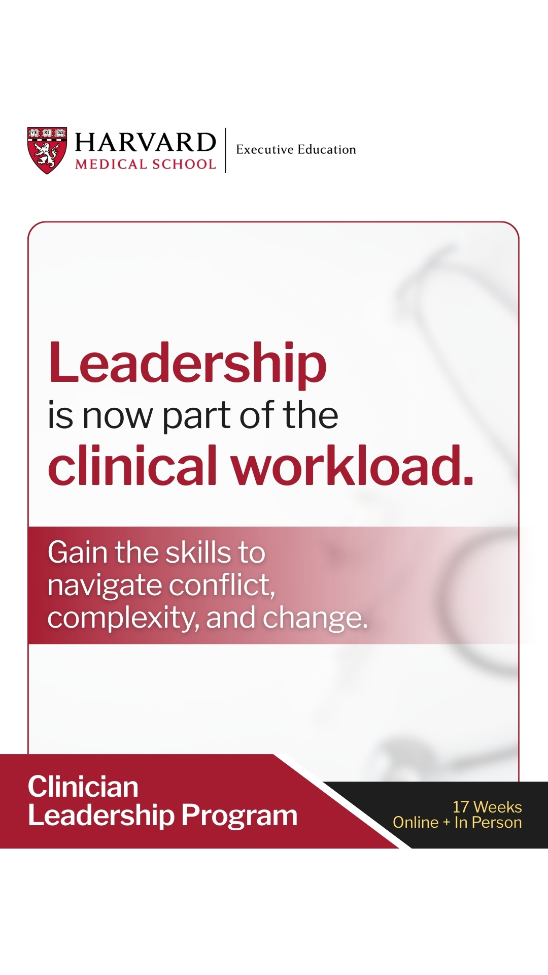 Harvard Medical School Professional, Corporate, and Continuing Education Facebook ad