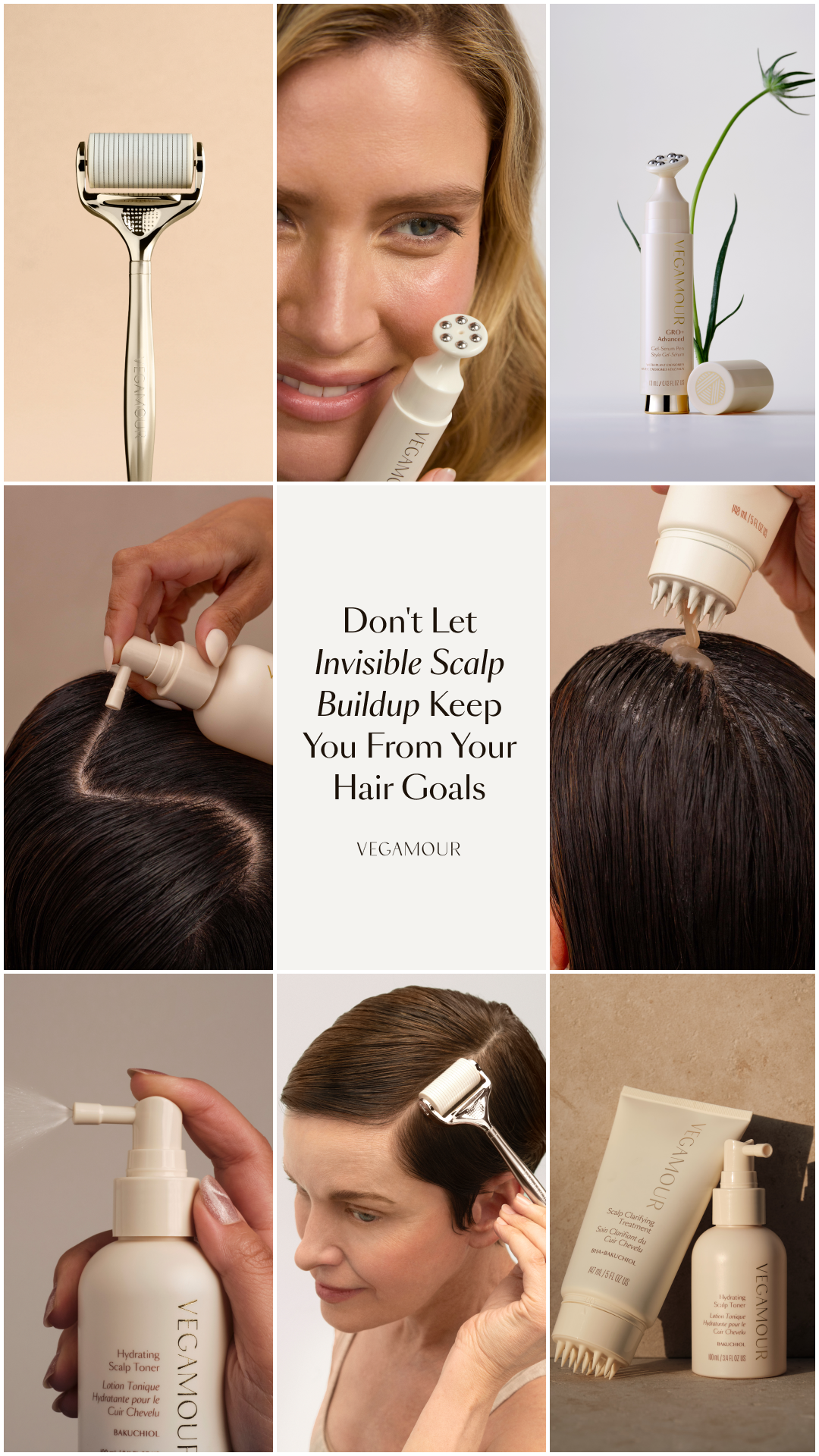 Vegamour Facebook ad: Give Your Scalp the Care it Deserves