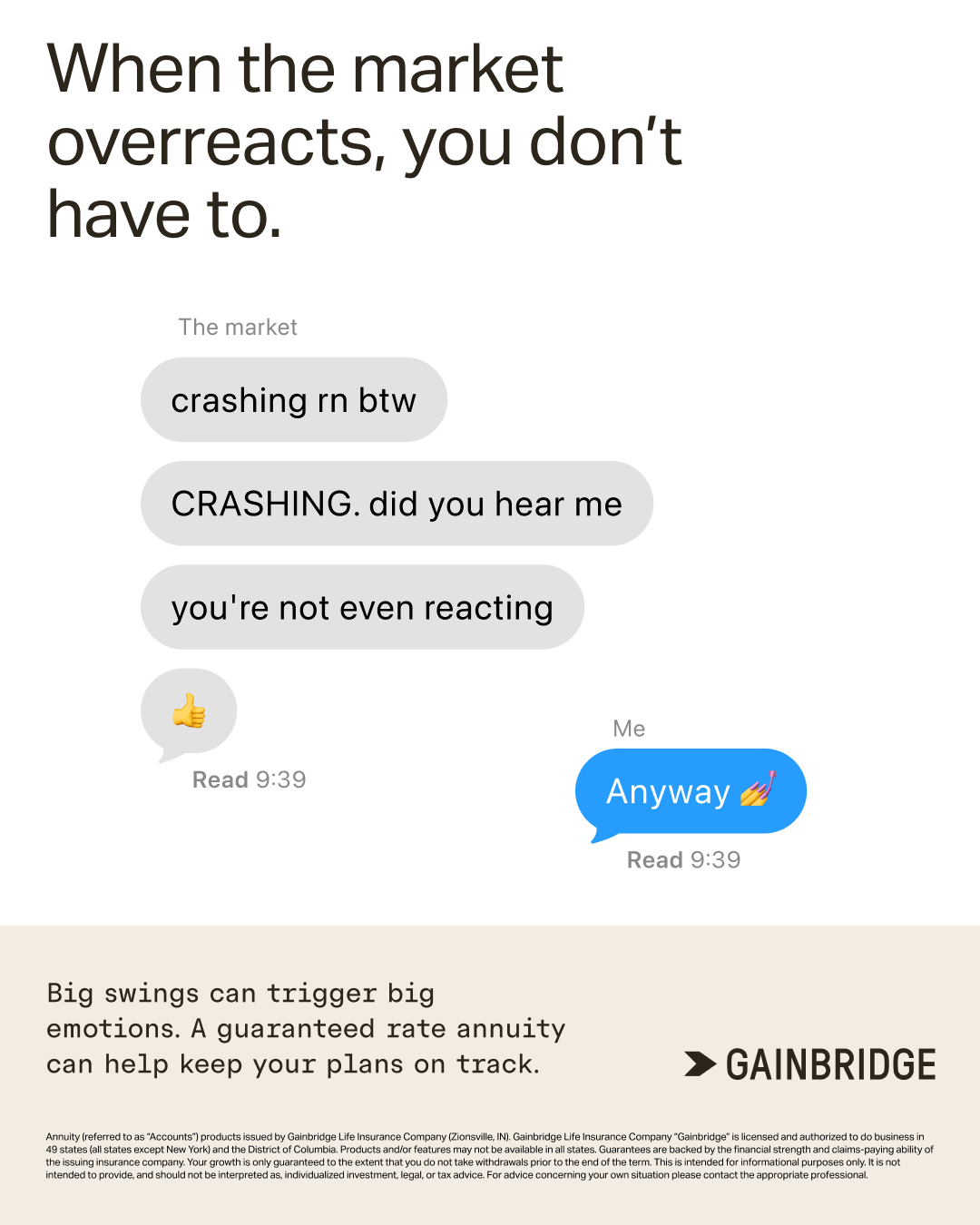Gainbridge Facebook ad from Aug 5, 2026