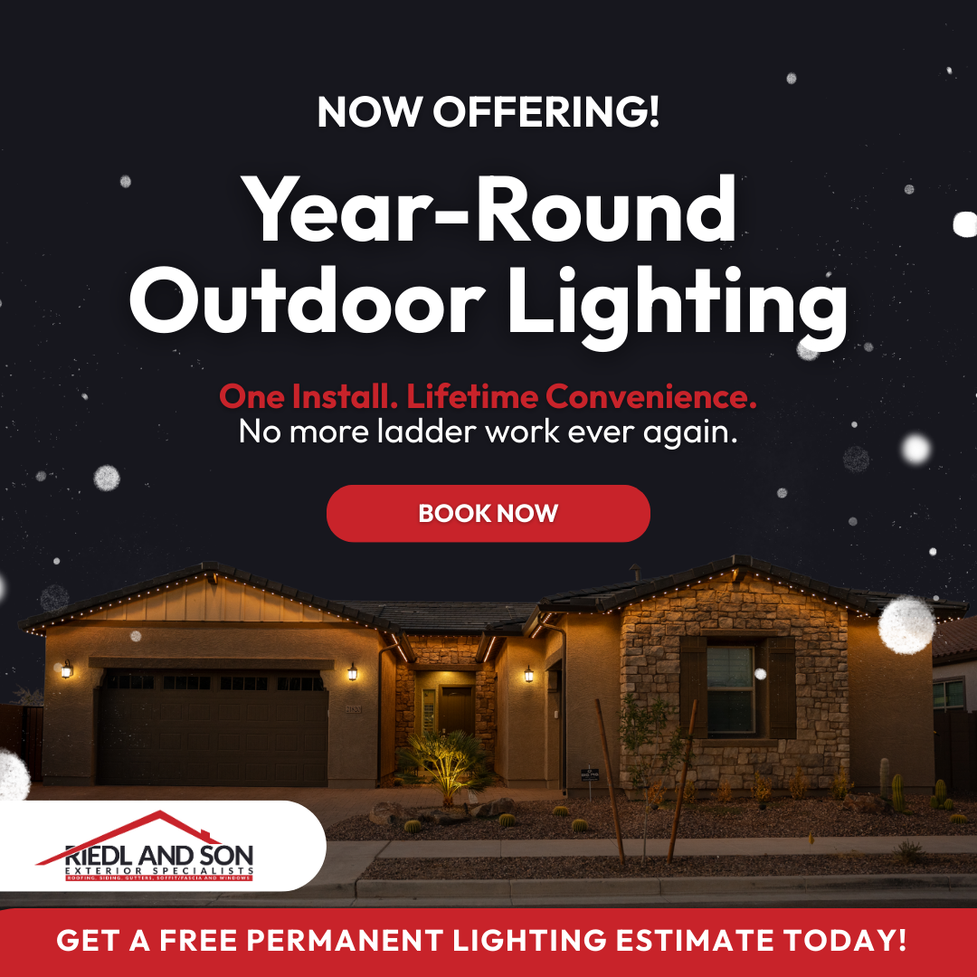 Riedl and Son Exterior Specialists Facebook ad: Lighting That Looks Good Every Day of the Year