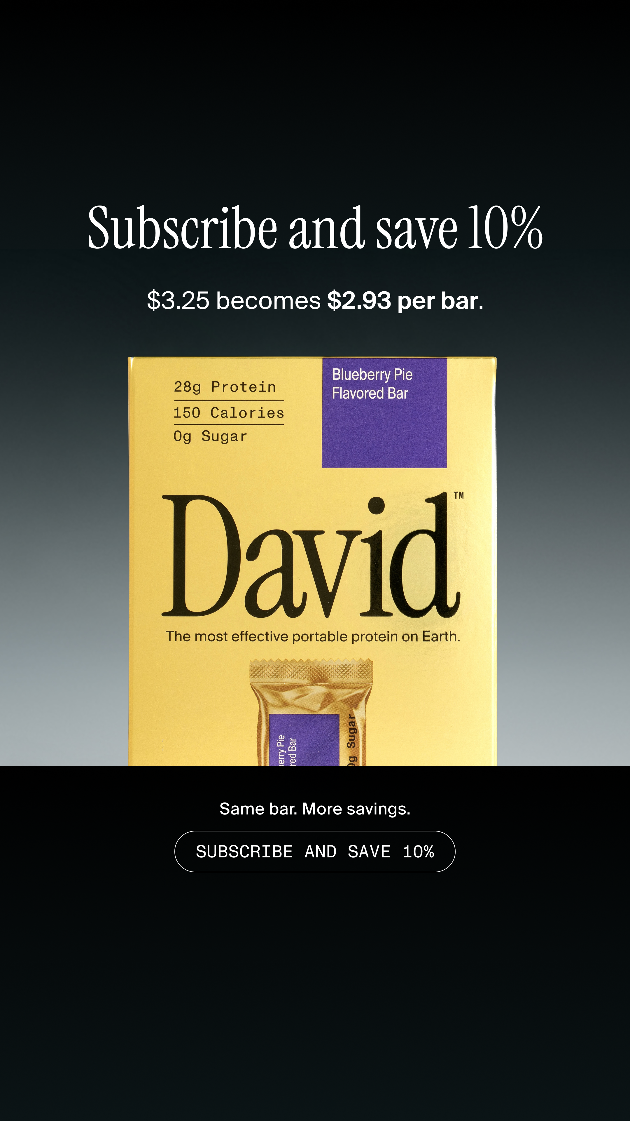 David Protein Facebook ad