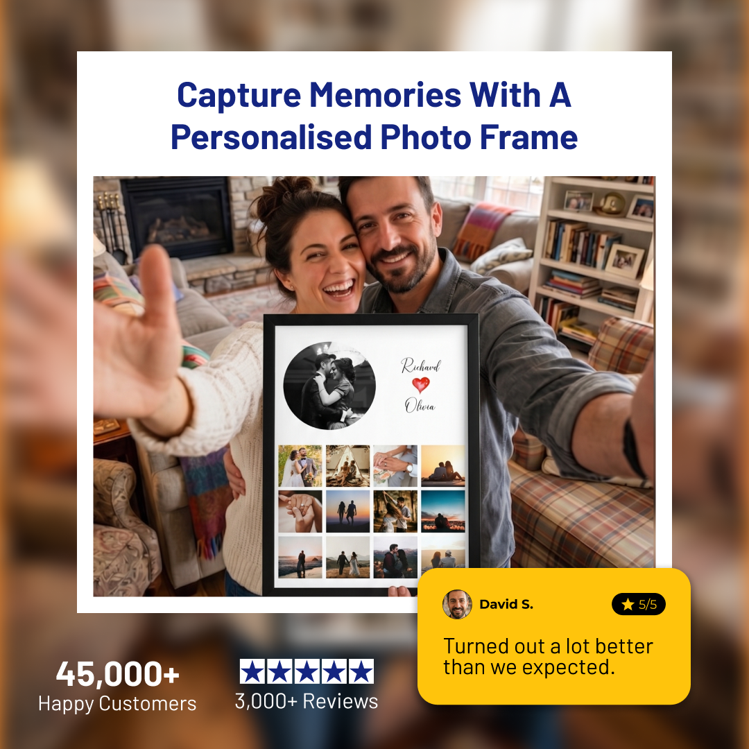 scottsy Facebook ad: Premium personalised gifts. From the UK