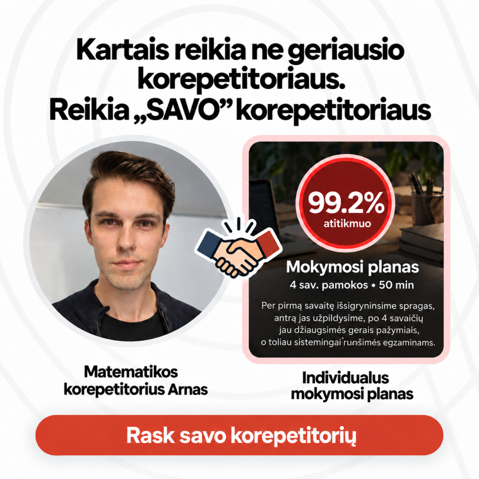 Mokytojas Eimantas Facebook ad: Išankstinė registracija