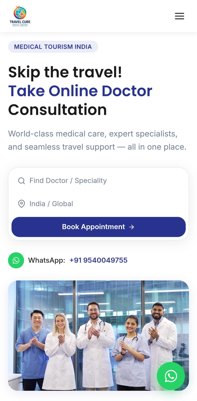 Travel Cure Medical Tourism & Hospital Service Facebook ad: Welcome to Travel Cure