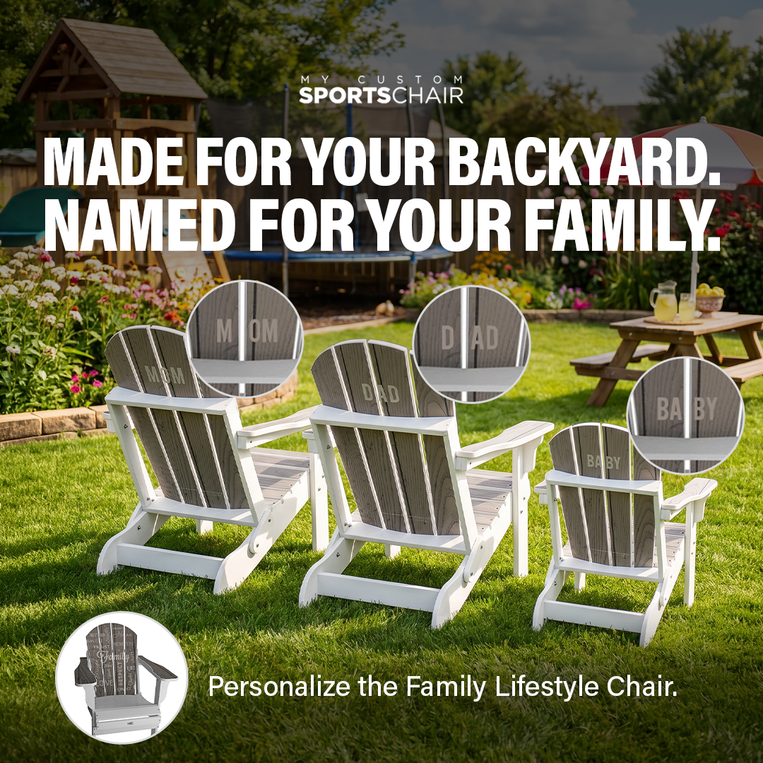 My Custom Sports Chair Facebook ad: Personalize Your Family Lifestyle Chair