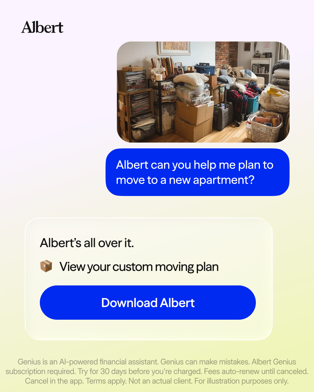 Albert Facebook ad