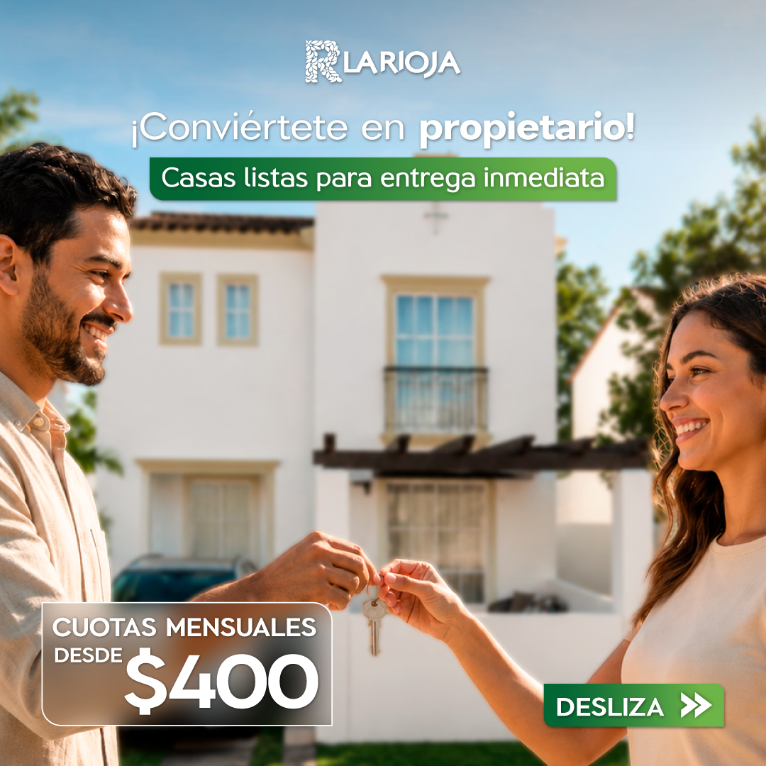Urbanización La Rioja Facebook ad from May 27, 2026