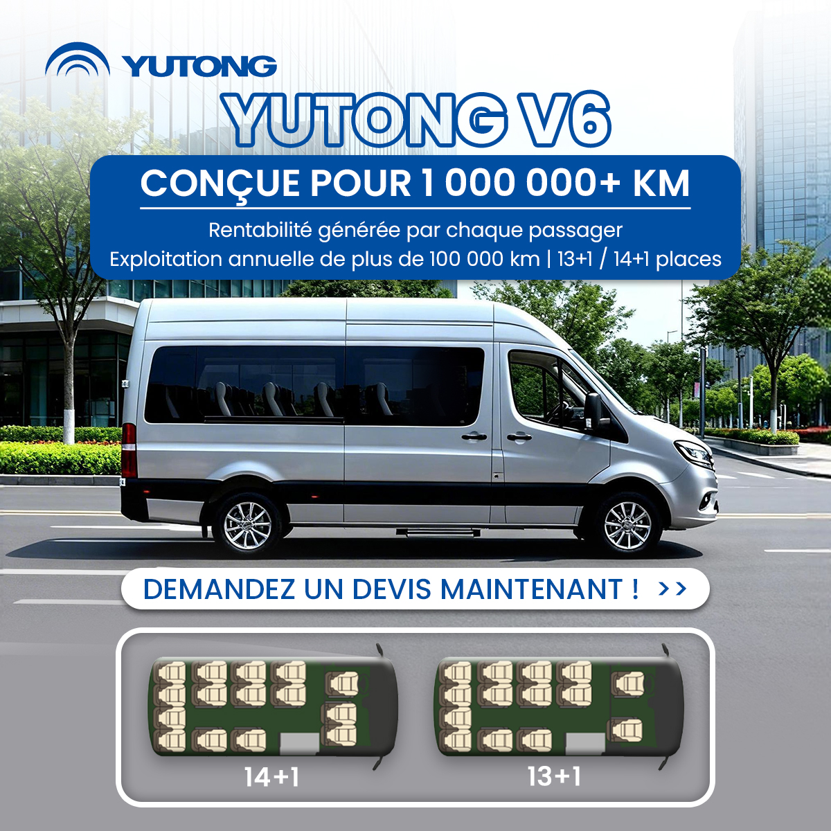 Yutong Bus & Coach Facebook ad: Améliorons notre expérience de conduite, en commençant par…