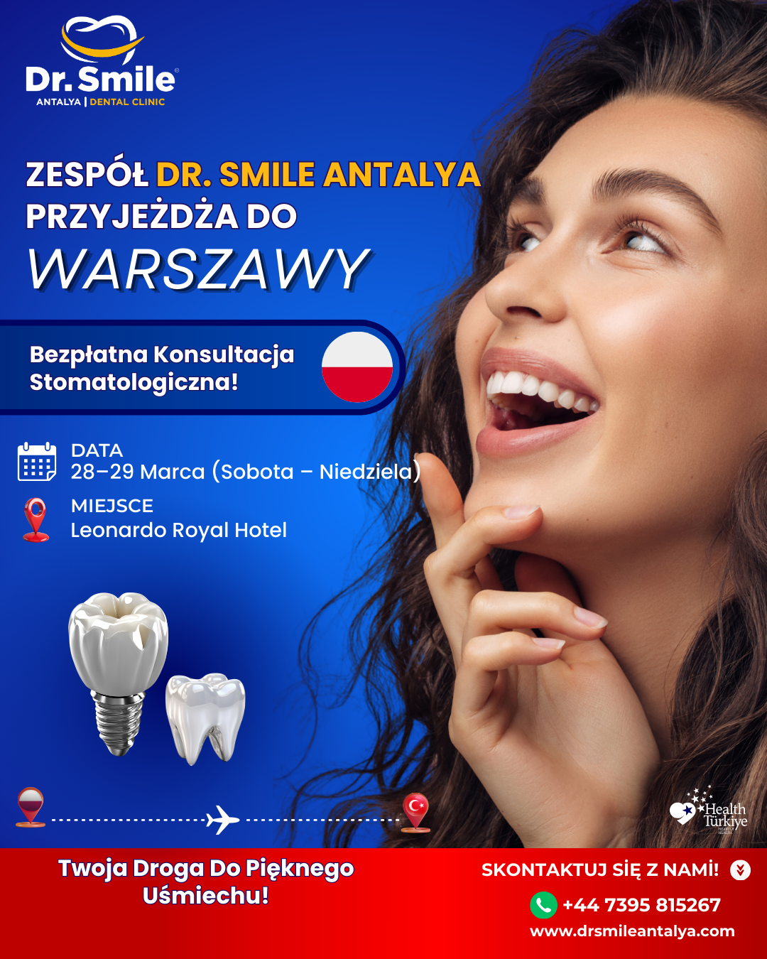 Dr Smile Antalya Dental Clinic Facebook ad: BEZPŁATNE SPOTKANIE STOMATOLOGICZNE!