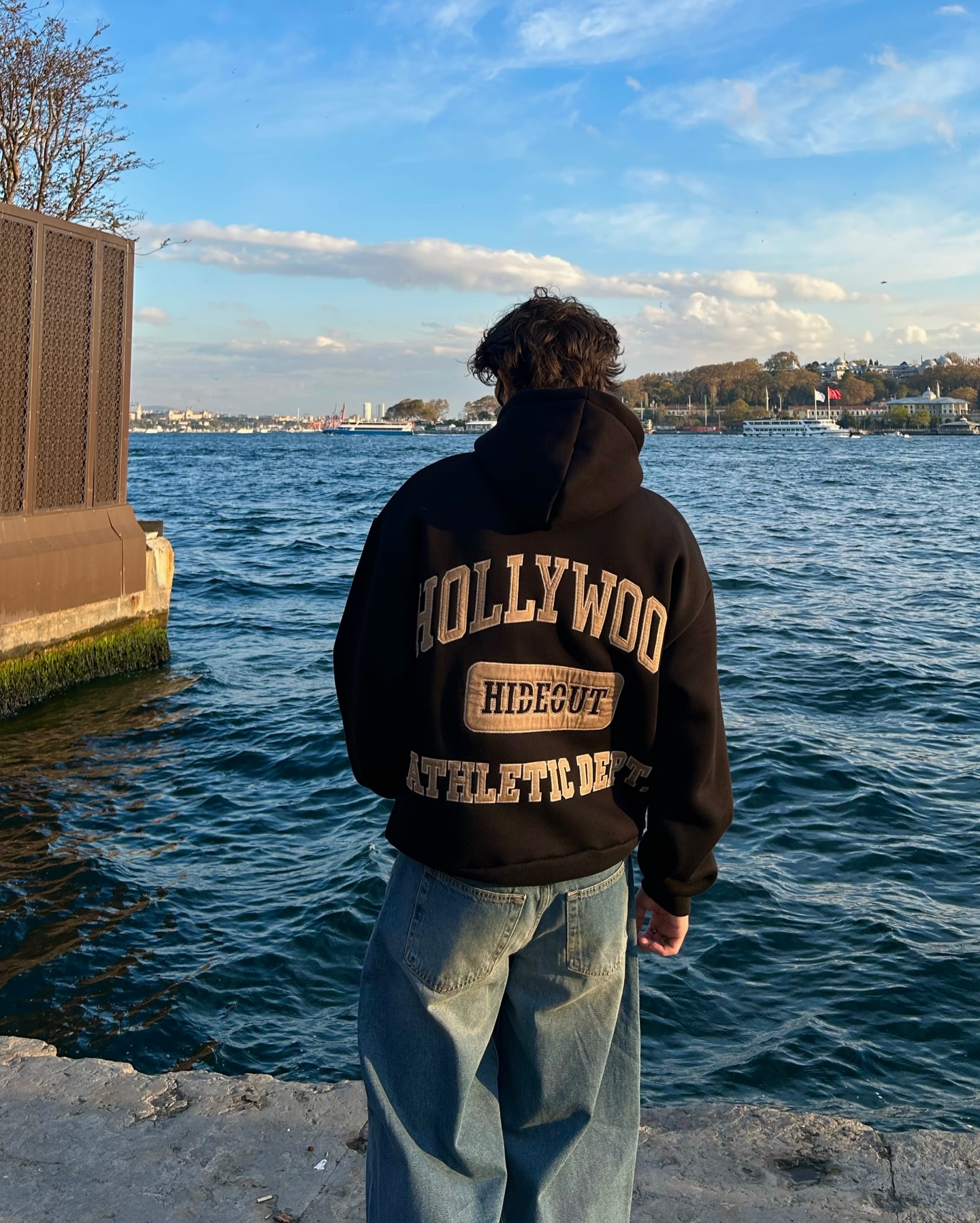 Serline Facebook ad: Premium Hollywood Nakış Oversize Hoodie