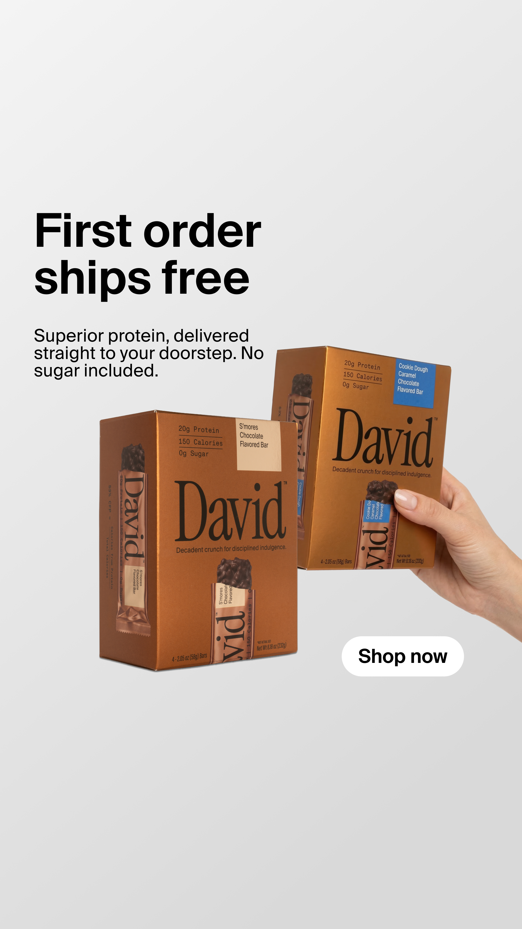 David Protein Facebook ad