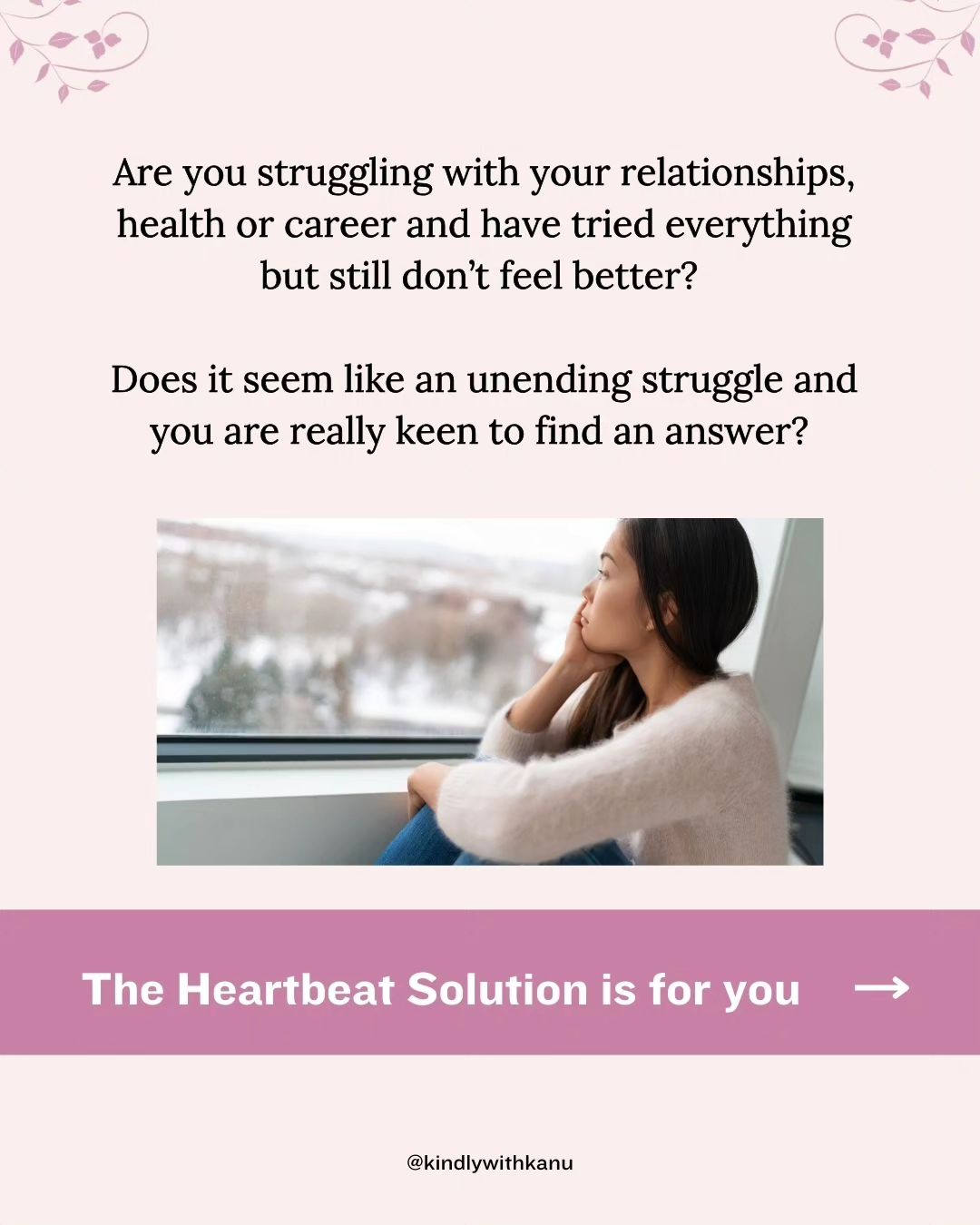 KindlywithKanu Facebook ad: Feeling like you’re stuck in a loop and…