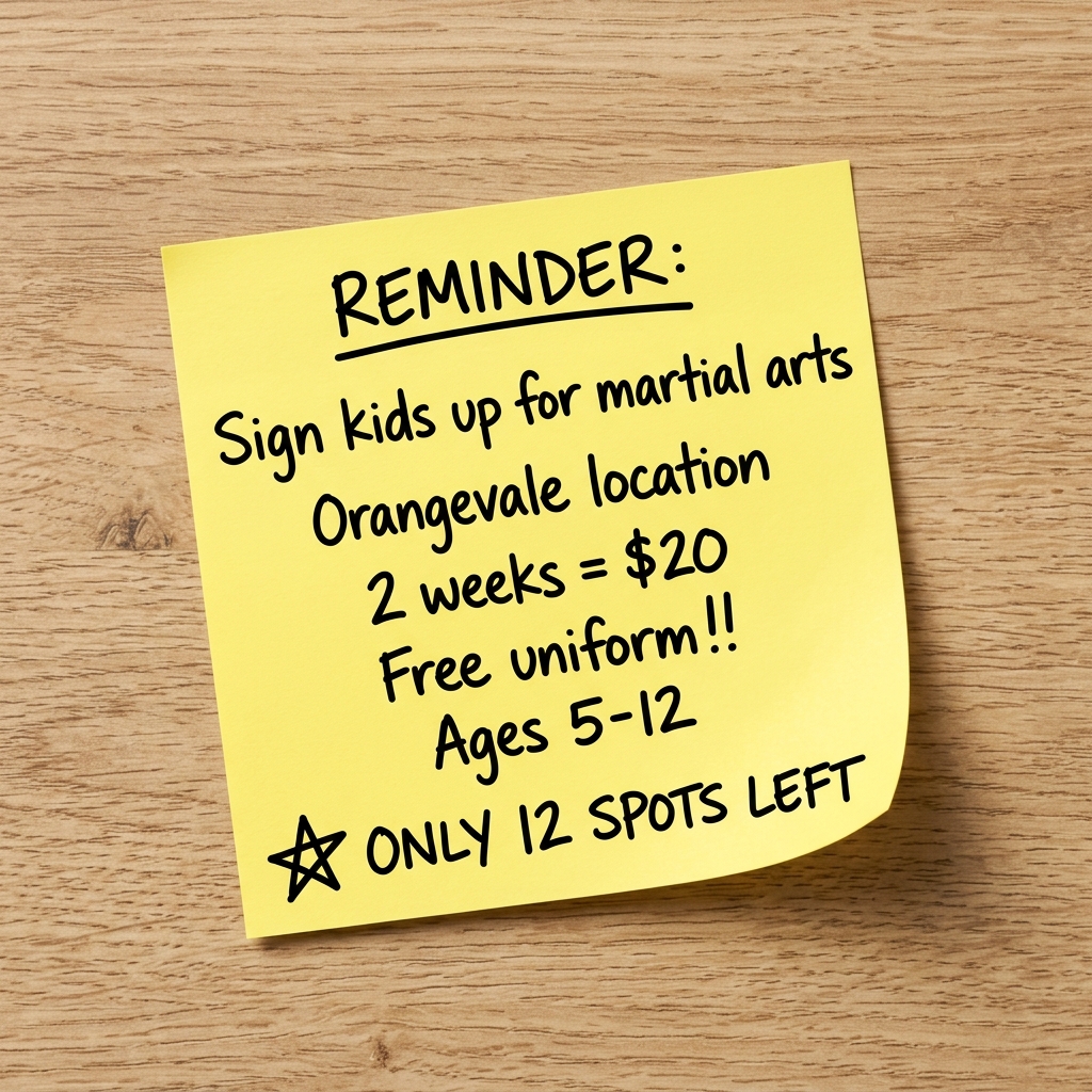 Orangevale Academy - Family Taekwondo Facebook ad