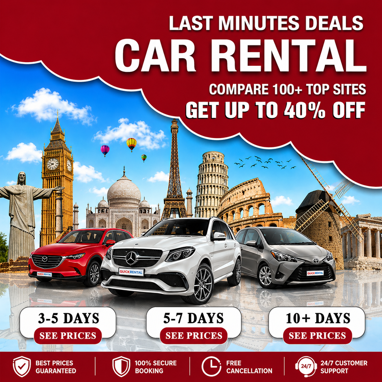 Smart Car Rentals Facebook ad