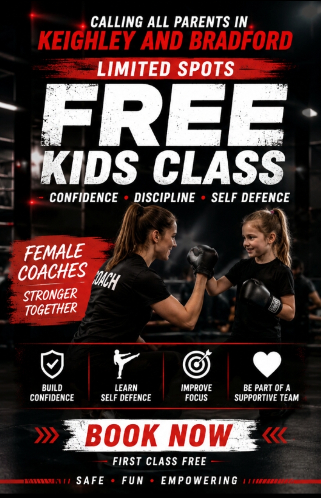 Ace Taekwondo Academy Facebook ad: Worried About Bullying? We Can Help.