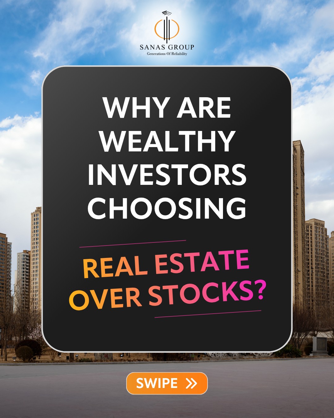 Sanas Group Facebook ad: When markets become volatile, investors look for assets…