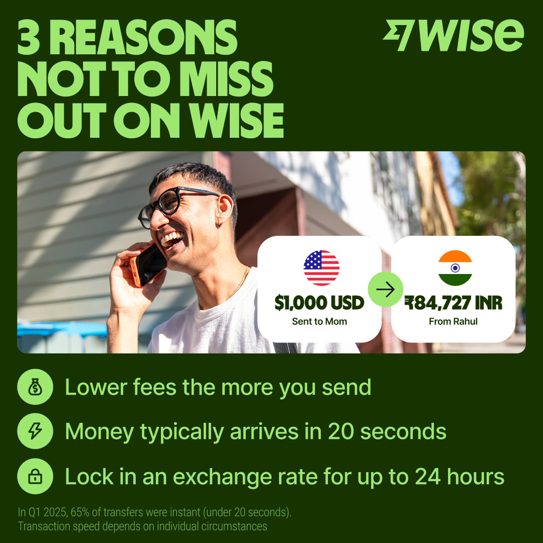 Wise Facebook ad