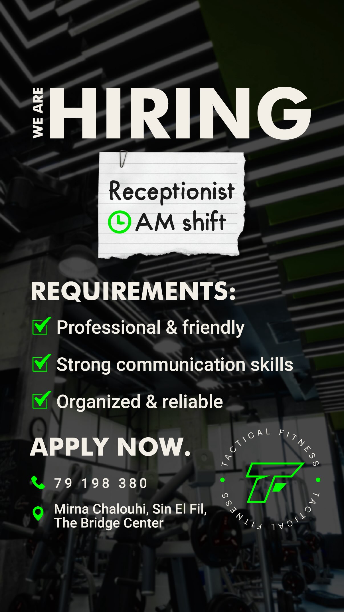 Tactical Fitness Facebook ad from Sep 9, 2026
