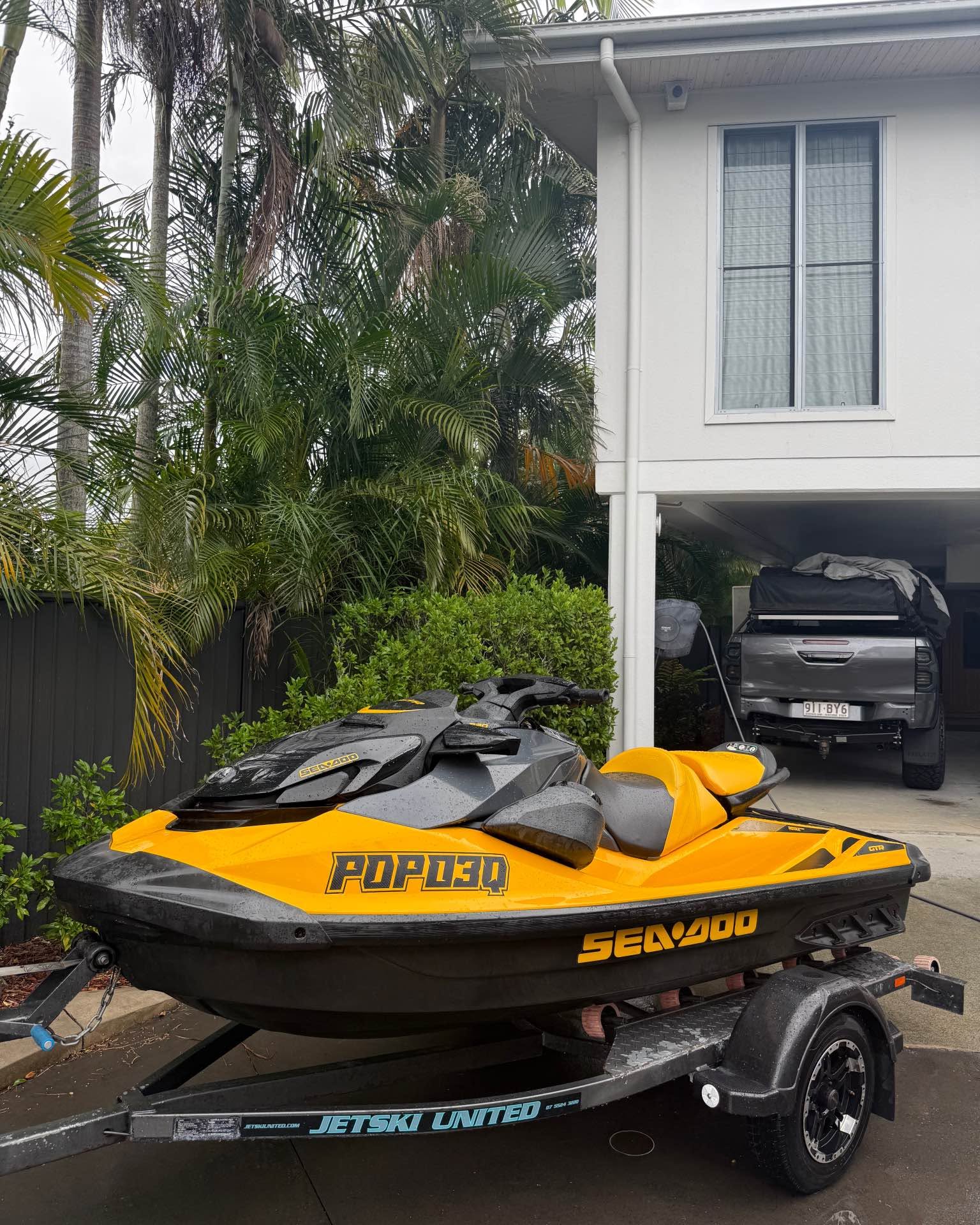 Jai Maywood Facebook ad: 2022 Seadoo GTR230 Supercharged Jetski Heavy Duty Trailer…