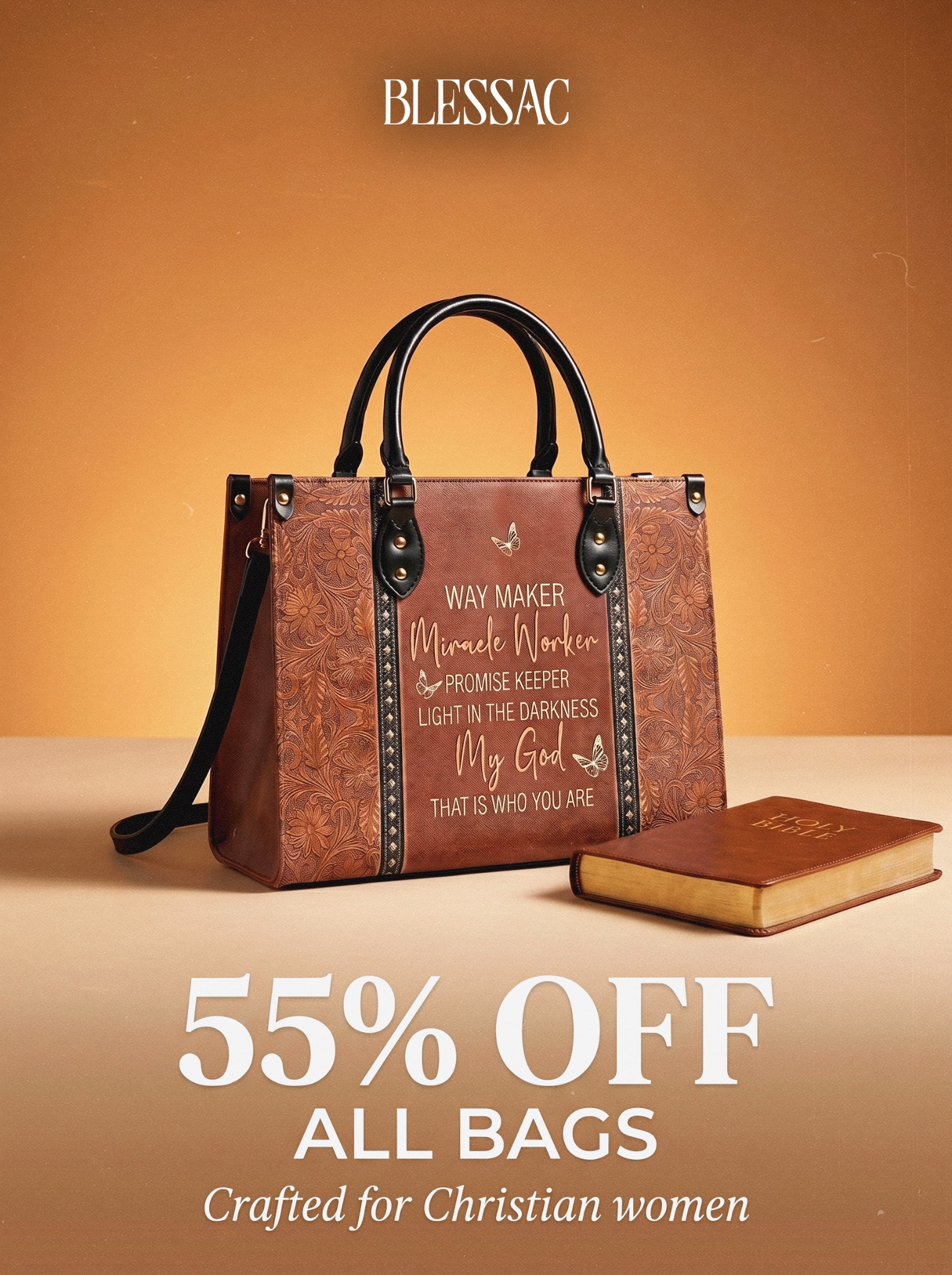 Blessac - Leather Handbags Inspired by Bible Verses Facebook ad