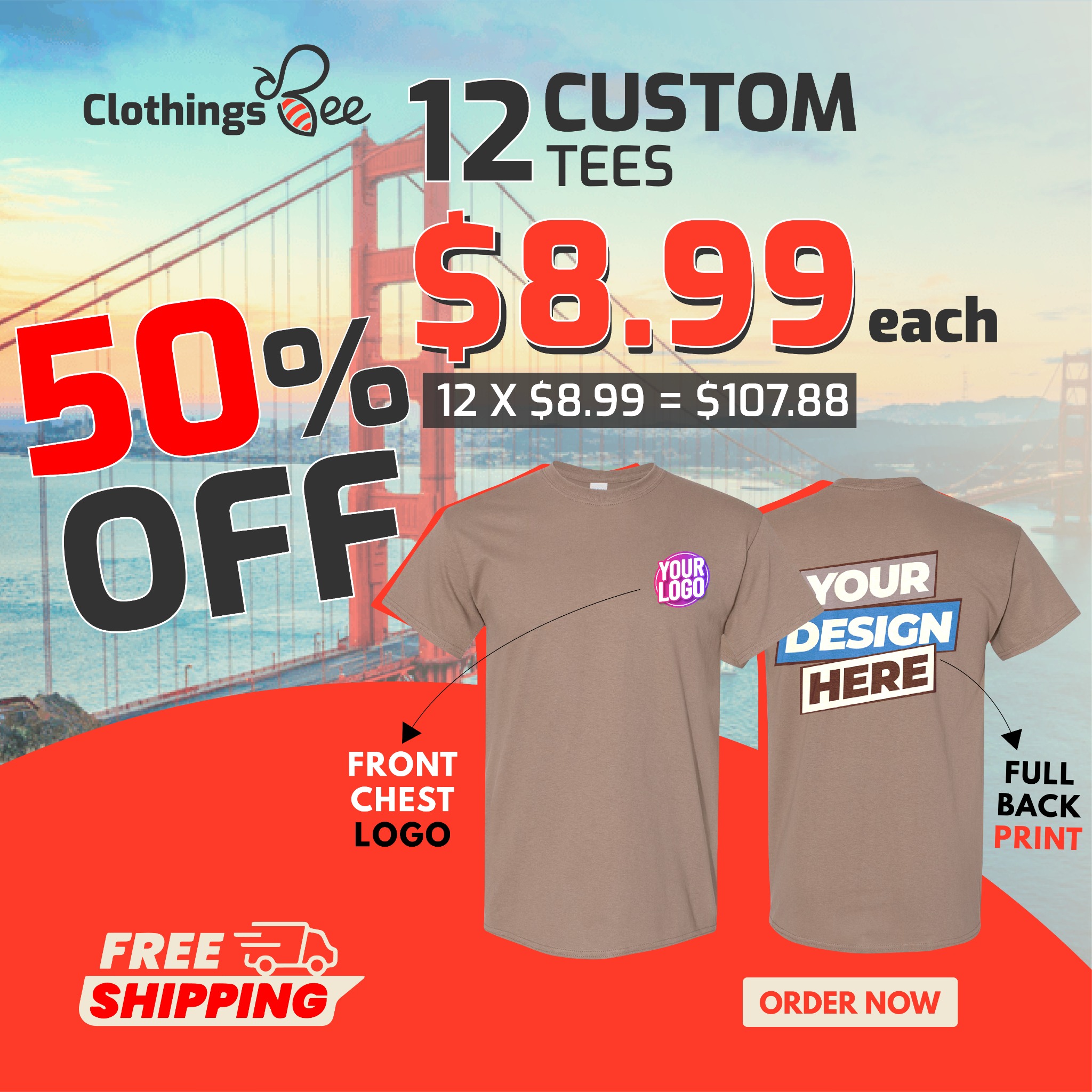 Clothings Bee Facebook ad: Chat on Messenger