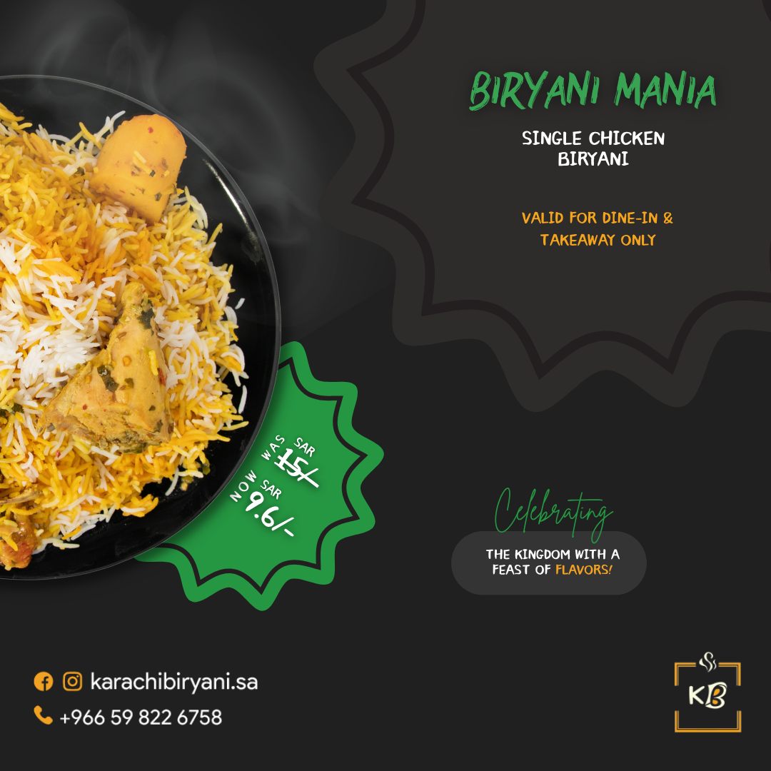 Karachi Biryani Facebook ad: BIRYANI MANIA
