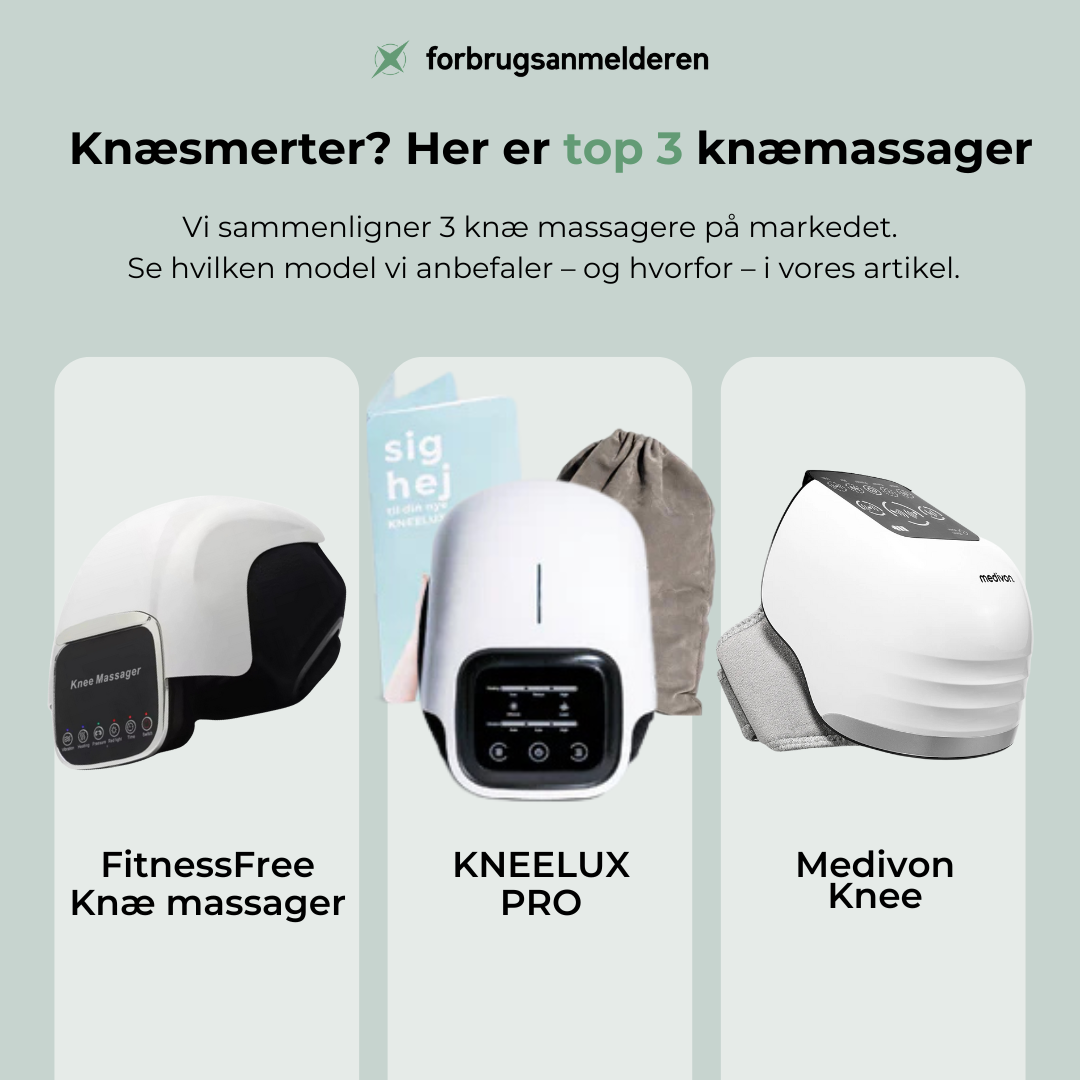 Forbrugsanmelderen.dk Facebook ad: Se vores anbefaling af knæ massager her