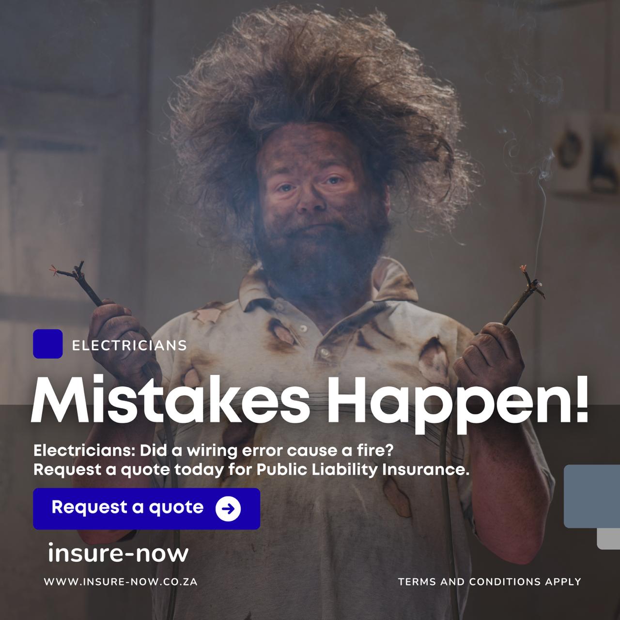 Insure-now Facebook ad: Operate worry-free with Liability cover