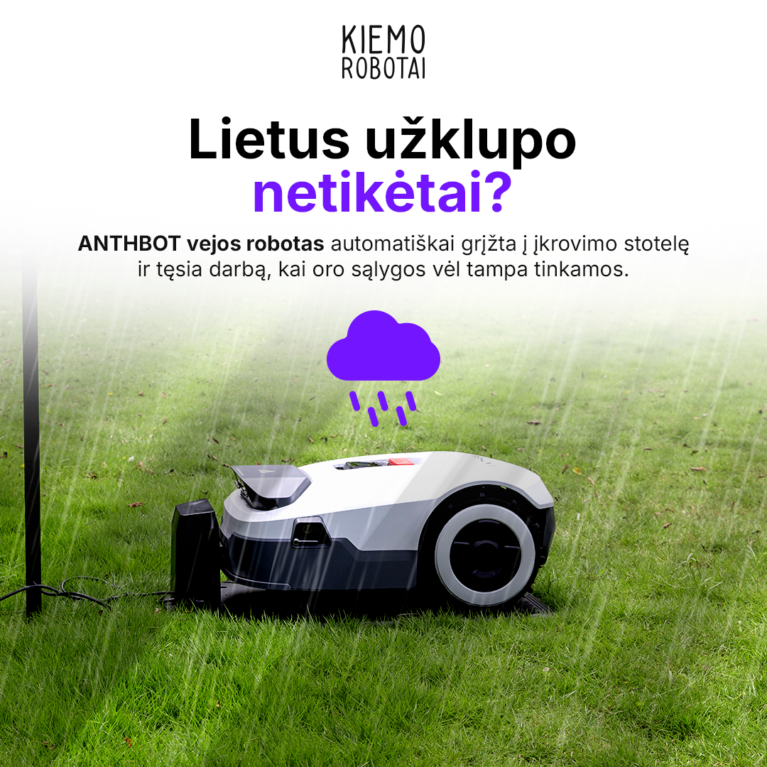Anthbot Lietuva Facebook ad: Išmani vejos priežiūra