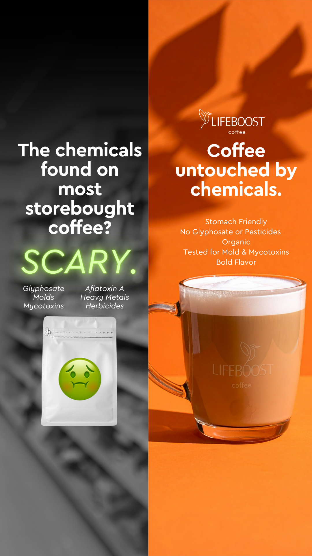 Lifeboost Coffee Facebook ad