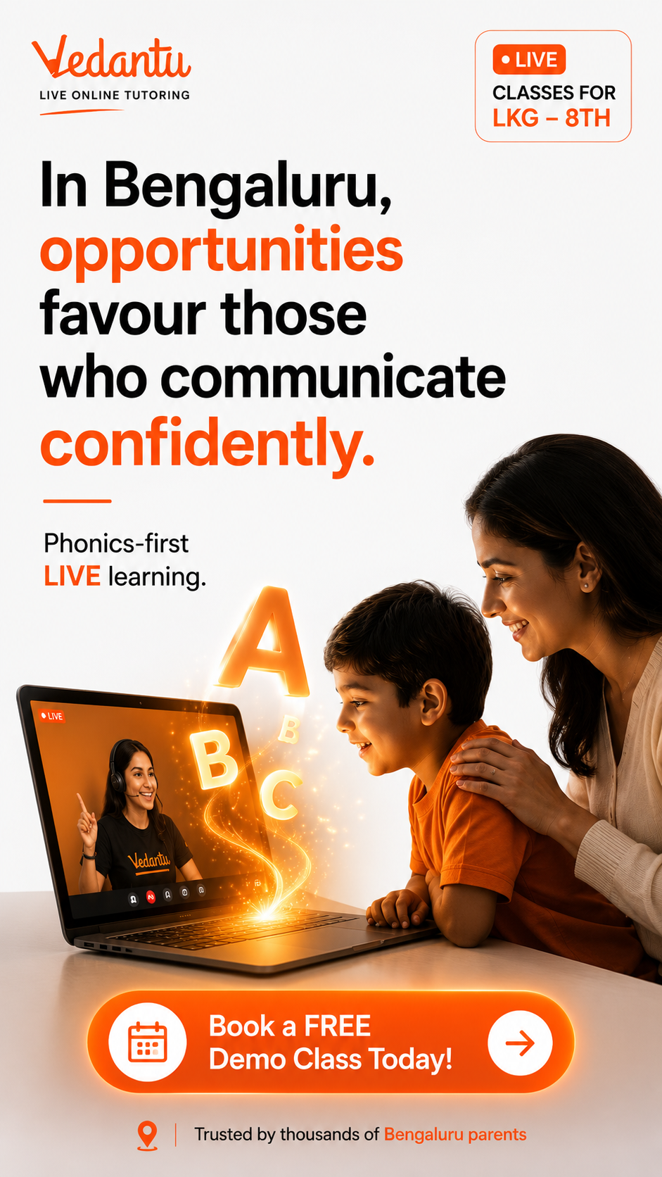 Vedantu SuperKids Facebook ad