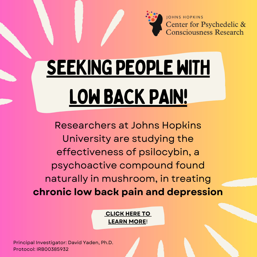 Johns Hopkins Center for Psychedelic & Consciousness Research Facebook ad