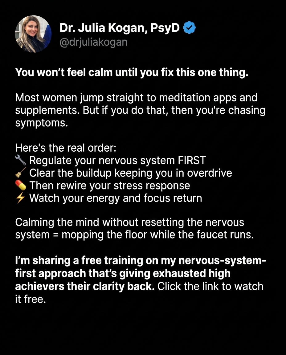Dr. Julia Kogan, PsyD Facebook ad: It's not because you're not trying hard enough.