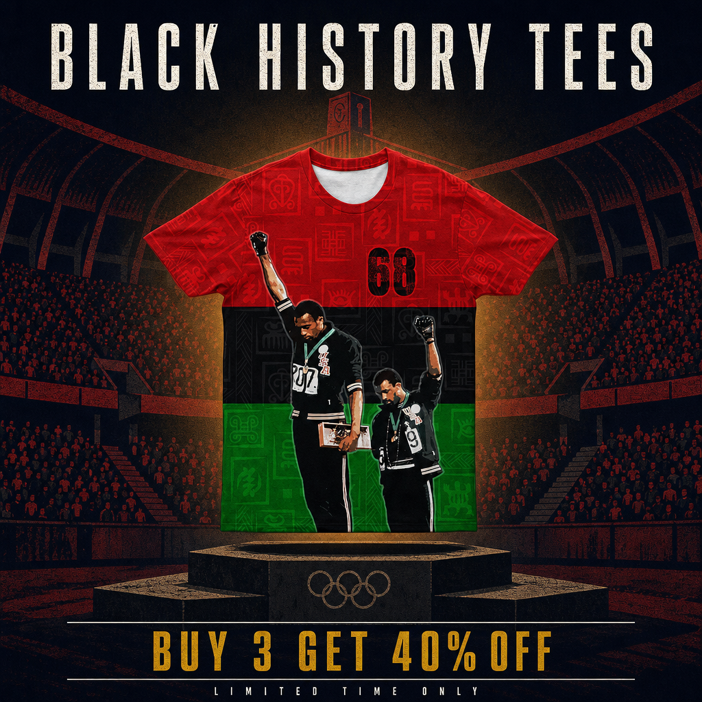 Melaninful Facebook ad: Buy 3 Get 40% OFF: Black Excellence Tees